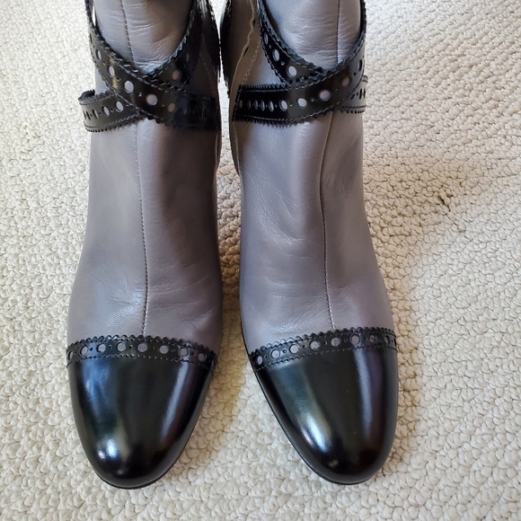 Sergio Rossi, Leather Knee high Boots, Grey - Picture 10 of 13